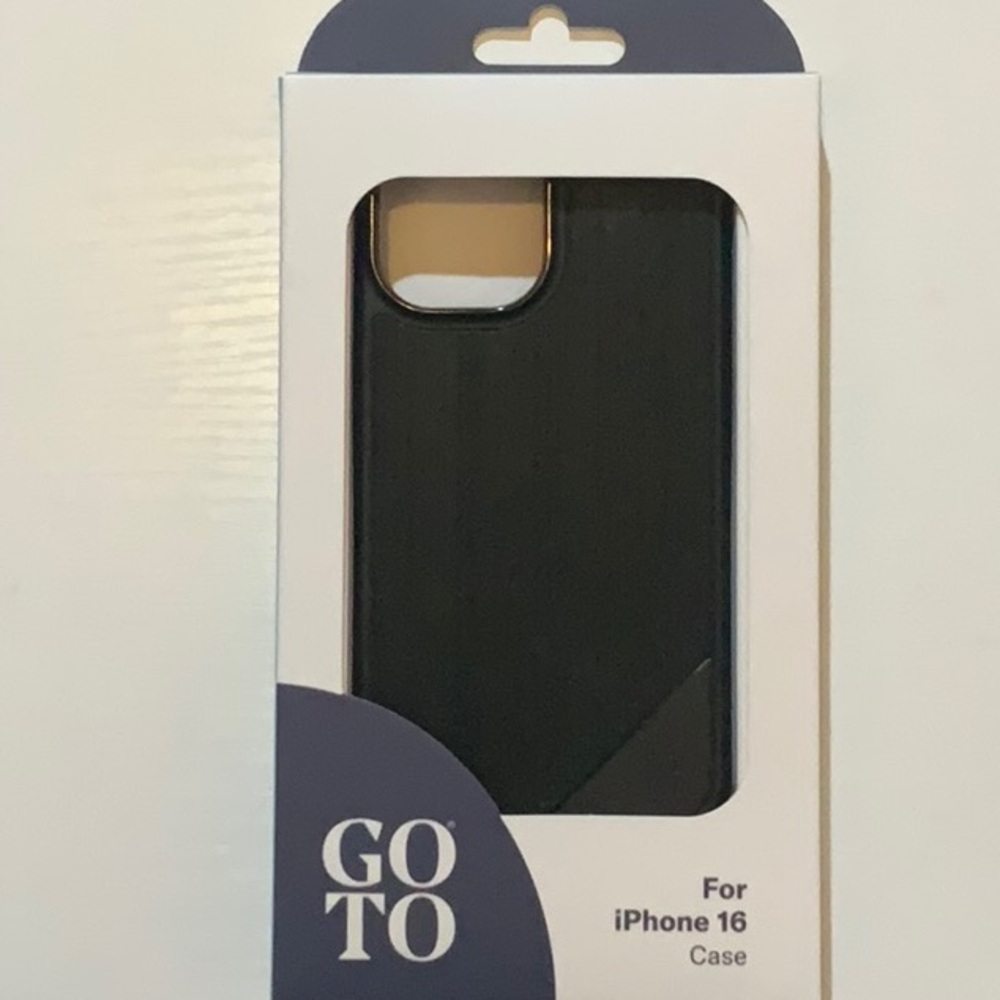 Black Minimalist iPhone Case with Retail Packaging